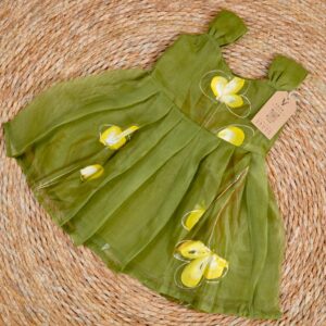 GREEN ORGANZA FROCK
